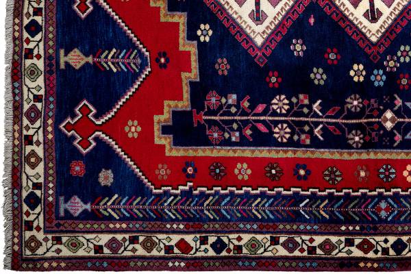 Tapis à poils courts Afshar 2179108 Laine vierge - Multicolore