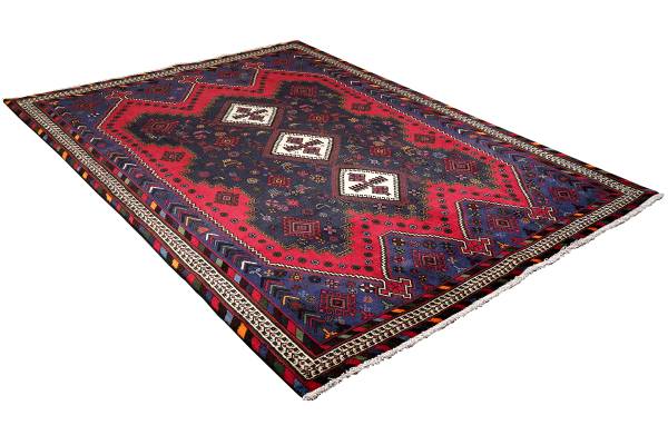 Tappeto a pelo corto Afshar 2179270 Lana vergine - Rosso / Beige