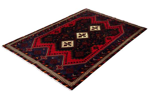 Tappeto a pelo corto Afshar 2179270 Lana vergine - Rosso / Beige