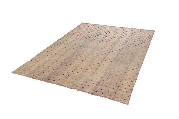 Tappeto pelo corto Kelim Gashgai 2154680 Lana vergine - Multicolore