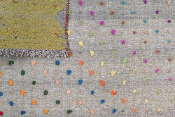 Tappeto pelo corto Kelim Gashgai 2154680 Lana vergine - Multicolore