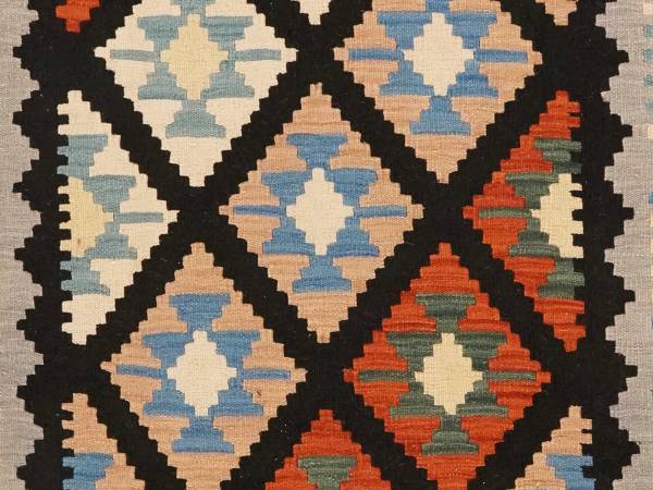 Kurzflorteppich Kelim Gashgai 2165606 Schurwolle - Beige / Rot