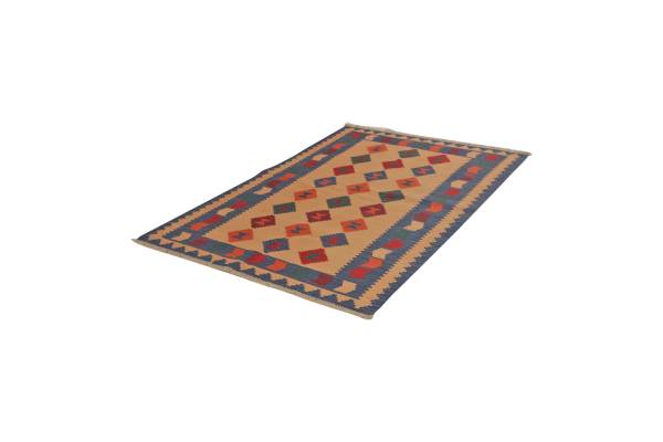 Kurzflorteppich Kelim Gashgai 2168261 Schurwolle - Beige / Rot