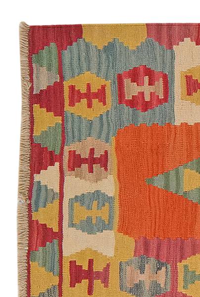 Tappeto pelo corto Kelim Gashgai 2172454 Lana vergine - Multicolore
