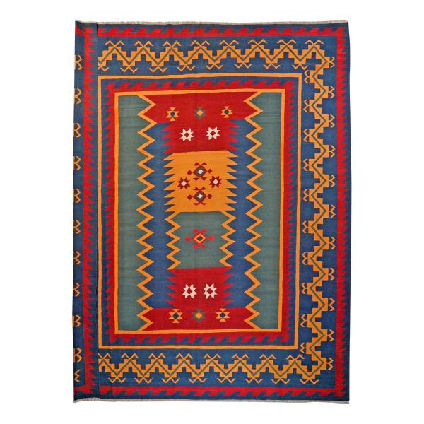 Laagp. vloerkleed Kelim Gashgai 259311 scheerwol - meerdere kleuren
