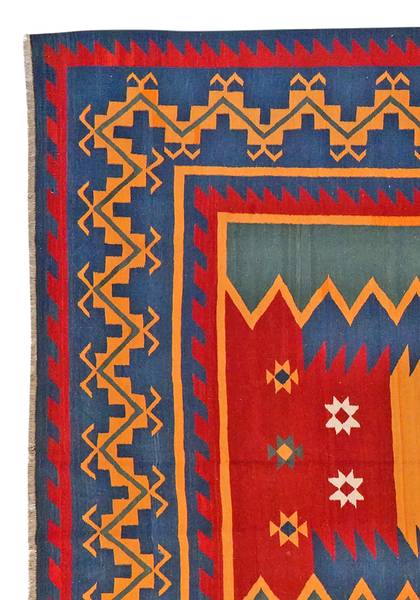 Laagp. vloerkleed Kelim Gashgai 259311 scheerwol - meerdere kleuren