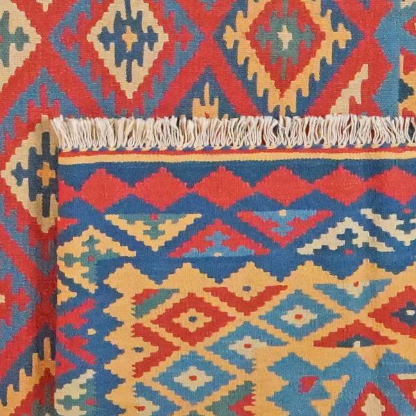 Kurzflorteppich Kelim Gashgai 1728778 Schurwolle - Mehrfarbig