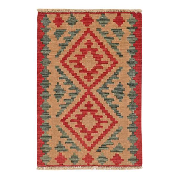 Kurzflorteppich Kelim Gashgai 2174425 Schurwolle - Mehrfarbig