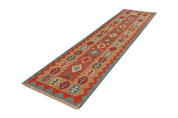 Tappeto pelo corto Kelim Gashgai 2151032 Lana vergine - Multicolore