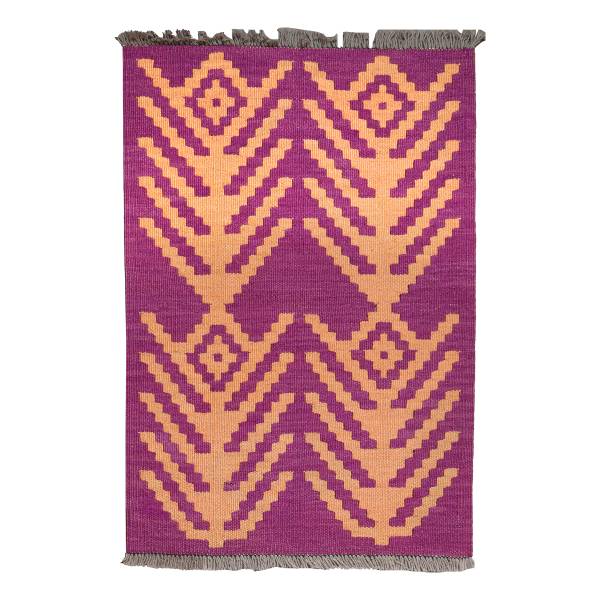 Tapis poils courts Kelim Gashgai 2177535 Laine vierge - Bleu