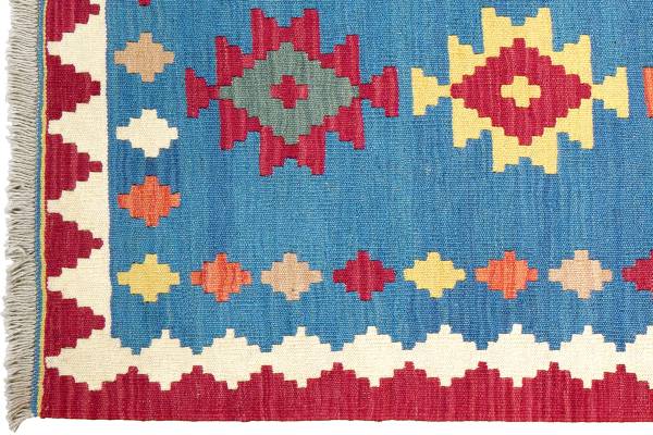 Kurzflorteppich Kelim Gashgai 2178404 Schurwolle - Beige