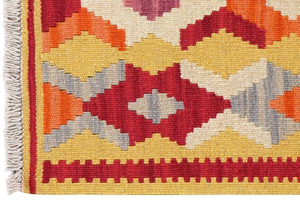 Kurzflorteppich Kelim Gashgai 2178558 Schurwolle - Blau / Beige