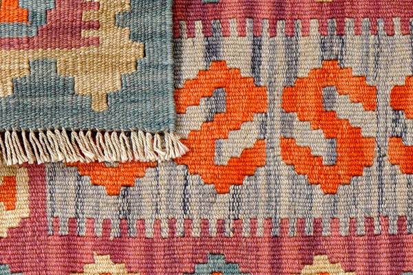 Tapis poils courts Kelim Gashgai 2178565 Laine vierge - Rouge