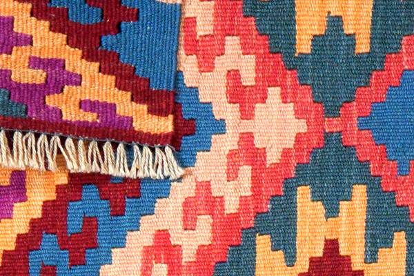 Kurzflorteppich Kelim Gashgai 2177824 Schurwolle - Rot / Beige