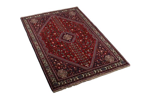 Tappeto a pelo corto Abadeh 2032675 Lana vergine - Rosso / Beige