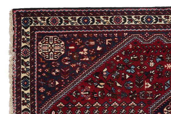 Tappeto a pelo corto Abadeh 2032675 Lana vergine - Rosso / Beige