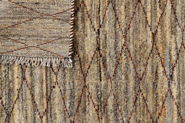 Tappeto pelo lungo Gabbeh Basi 2178916 Lana vergine - Beige / Marrone