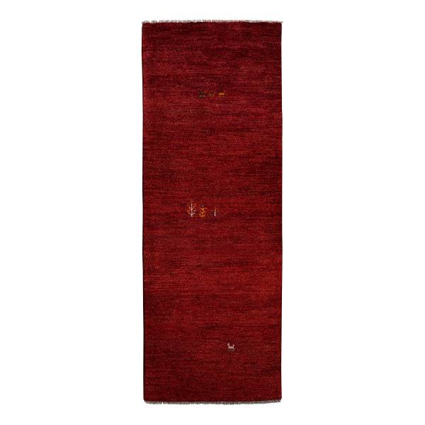 Hochflorteppich Gabbeh 2180035 Schurwolle - Beige / Rot