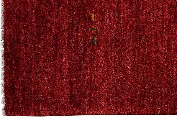 Hochflorteppich Gabbeh 2180035 Schurwolle - Beige / Rot