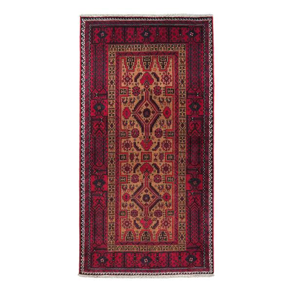 Kurzflorteppich Belutch 2179351 Schurwolle - Blau / Rot