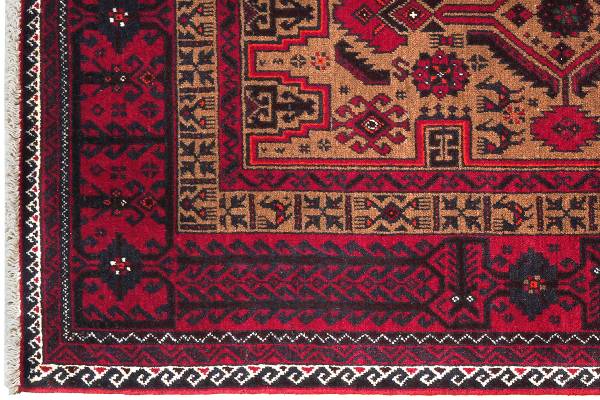 Kurzflorteppich Belutch 2179351 Schurwolle - Blau / Rot