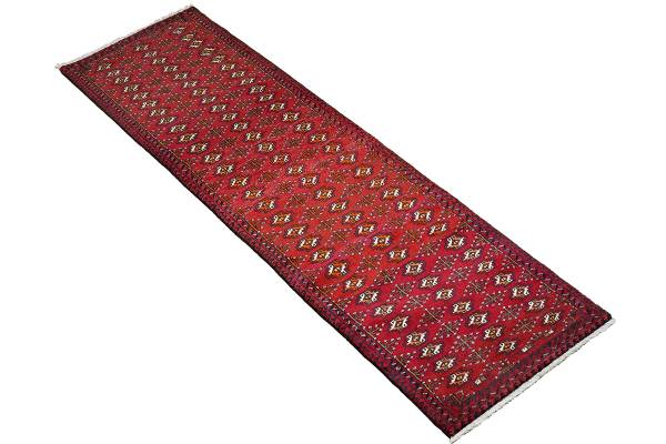 Tappeto a pelo corto Belutch 2179142 Lana vergine - Beige / Rosso