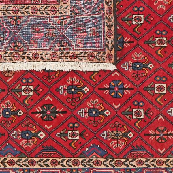 Kurzflorteppich Abadeh 1427635 Schurwolle - Rot / Blau