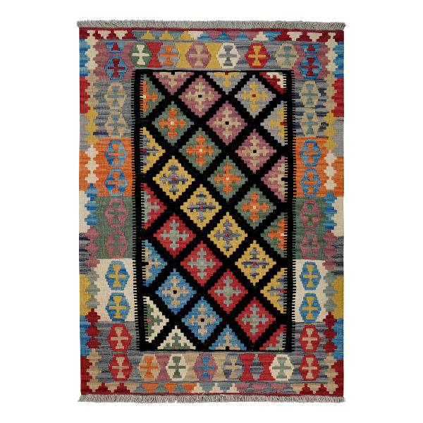 Laagp. vloerkleed Kelim Gashgai 2178618 scheerwol - meerdere kleuren
