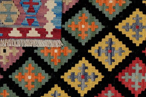 Laagp. vloerkleed Kelim Gashgai 2178618 scheerwol - meerdere kleuren