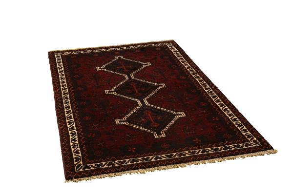 Tappeto a pelo corto Gashgai 2160416 Lana vergine - Rosso / Beige