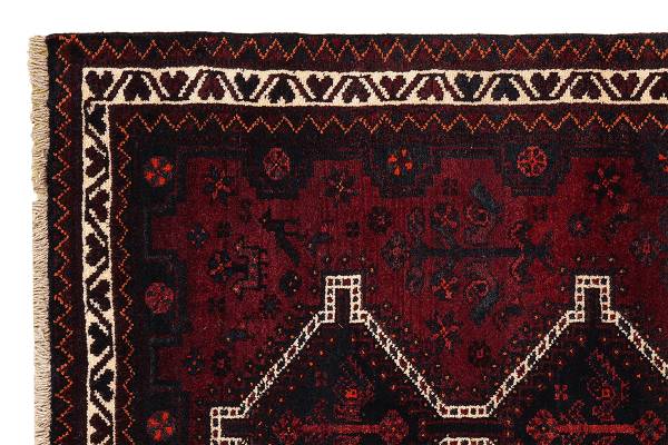 Tappeto a pelo corto Gashgai 2160416 Lana vergine - Rosso / Beige