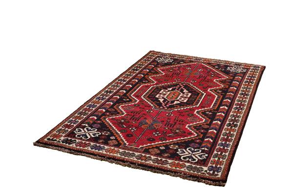 Kurzflorteppich Gashgai 2160878 Schurwolle - Rot / Beige