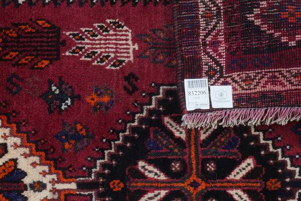 Kurzflorteppich Gashgai 2161343 Schurwolle - Rot / Beige