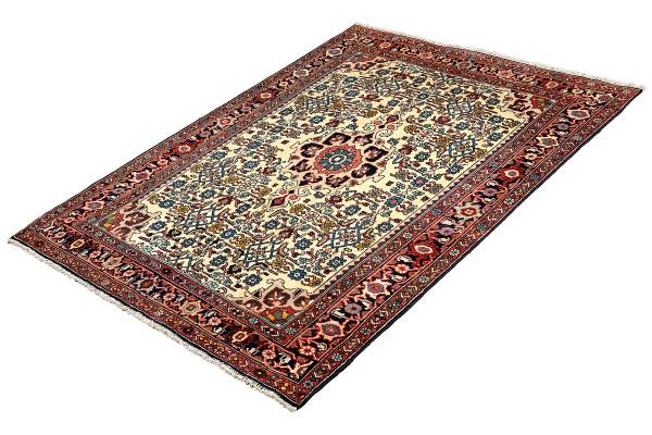 Tappeto pelo corto Heritage Rug 2180091 Lana vergine - Beige / Blu