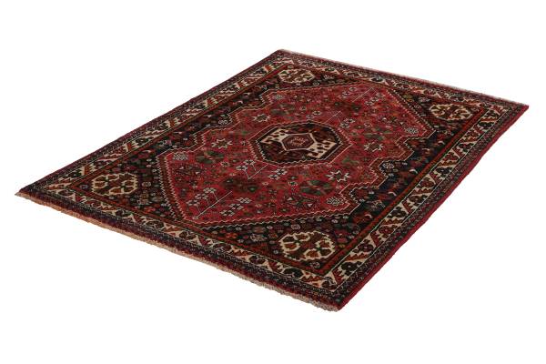 Tappeto a pelo corto Gashgai 1417269 Lana vergine - Rosso / Beige