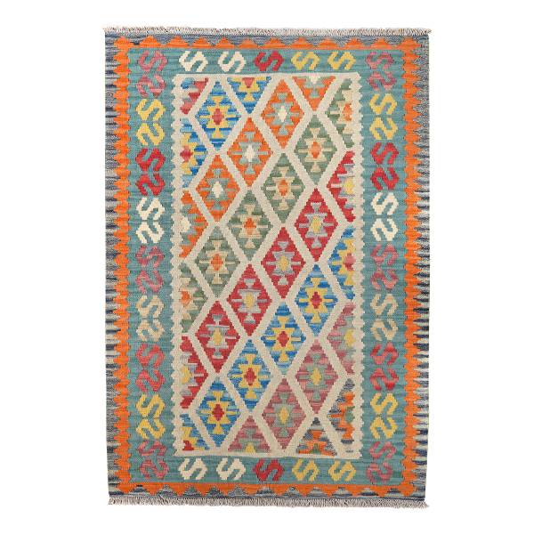 Kurzflorteppich Kelim Gashgai 2178905 Schurwolle - Blau / Grün