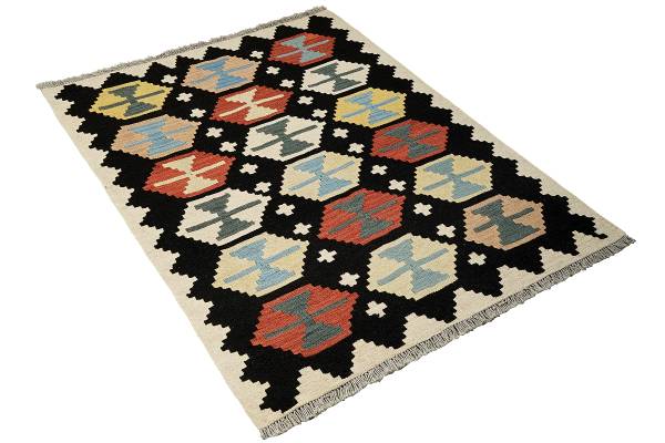Kurzflorteppich Kelim Gashgai 2178611 Schurwolle - Mehrfarbig