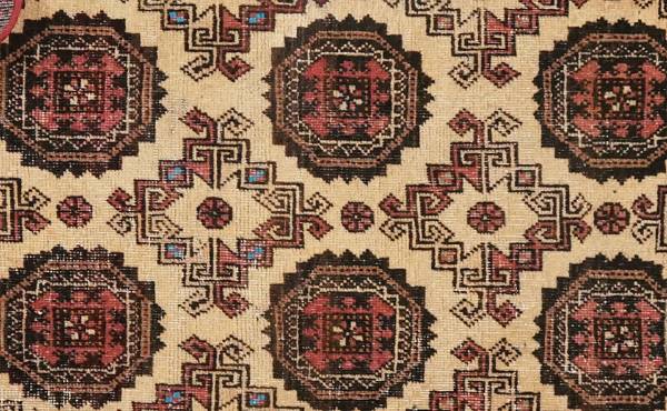 Laagp. vloerkleed Heritage Rug 2179258 scheerwol - zwart/beige