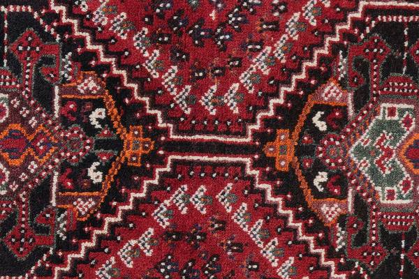 Kurzflorteppich Shiraz 2160846 Schurwolle - Rot / Beige