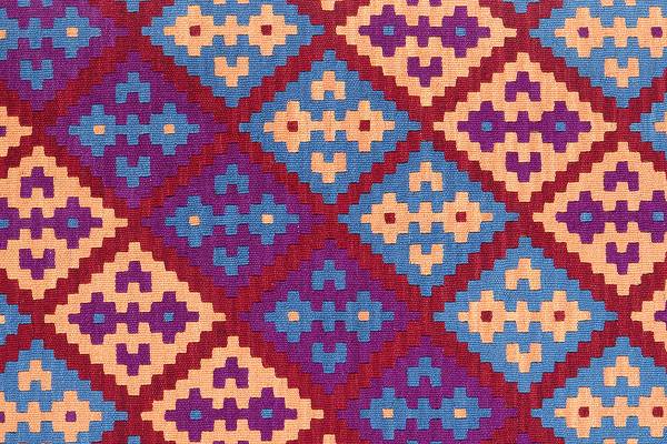 Kurzflorteppich Kelim Gashgai 2178415 Schurwolle - Rot / Blau