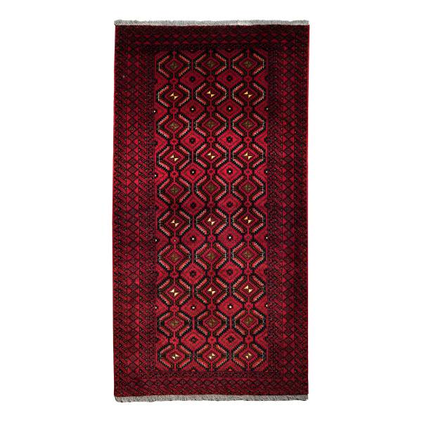 Kurzflorteppich Belutch 2177714 Schurwolle - Schwarz / Rot