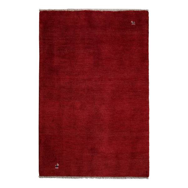Hoogpolig vloerkleed Gabbeh 2180041 scheerwol - rood