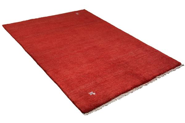 Hoogpolig vloerkleed Gabbeh 2180041 scheerwol - rood