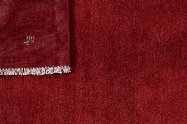 Hoogpolig vloerkleed Gabbeh 2180041 scheerwol - rood