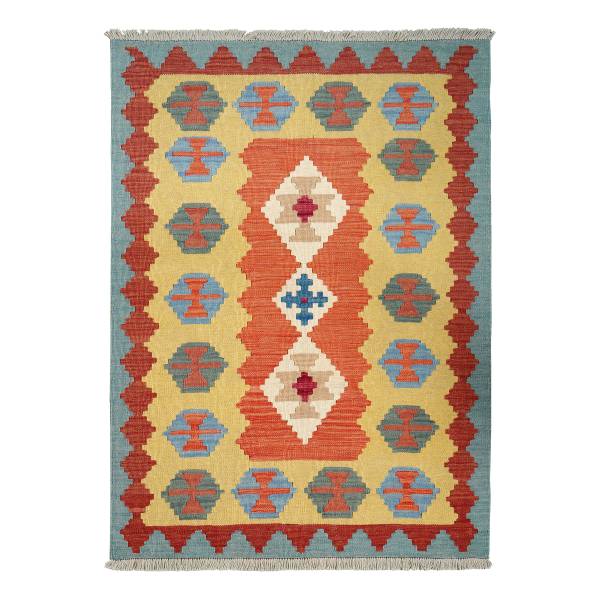 Tapis Ghashgai Kelim Tissé Main – Laine Naturelle – 234x167 Cm – Multicolore