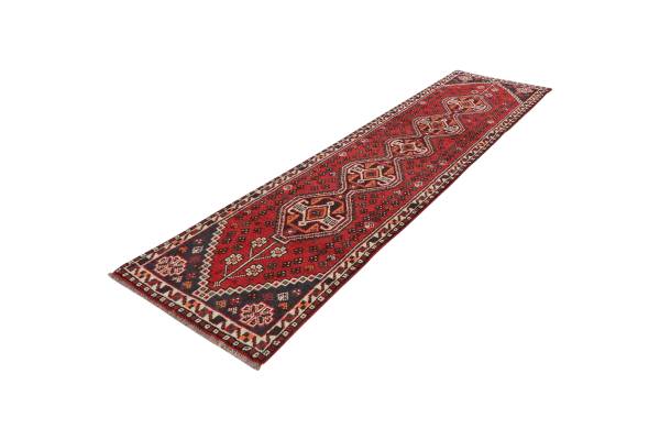 Tappeto a pelo corto Shiraz 970155 Lana vergine - Rosso / Beige