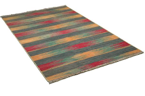 Tappeto pelo corto Kelim Gashgai 2177069 Lana vergine - Multicolore