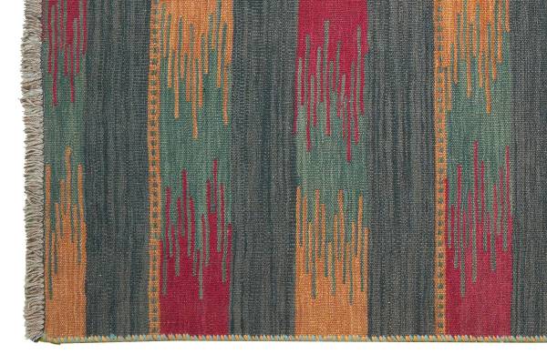 Tappeto pelo corto Kelim Gashgai 2177069 Lana vergine - Multicolore