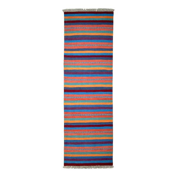 Tappeto pelo corto Kelim Gashgai 2176744 Lana vergine - Multicolore