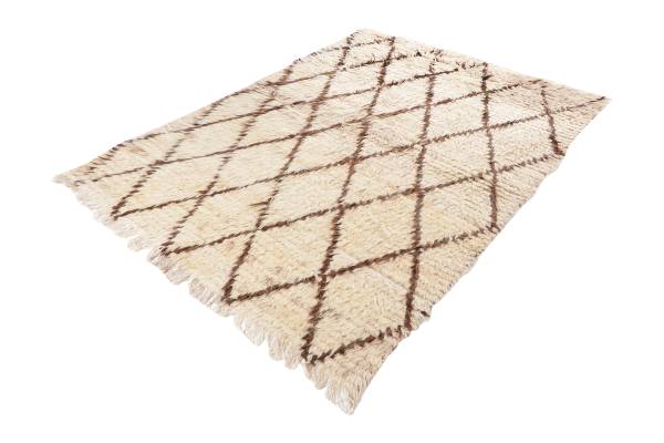 Hochflorteppich Gabbeh 2019366 Schurwolle - Beige